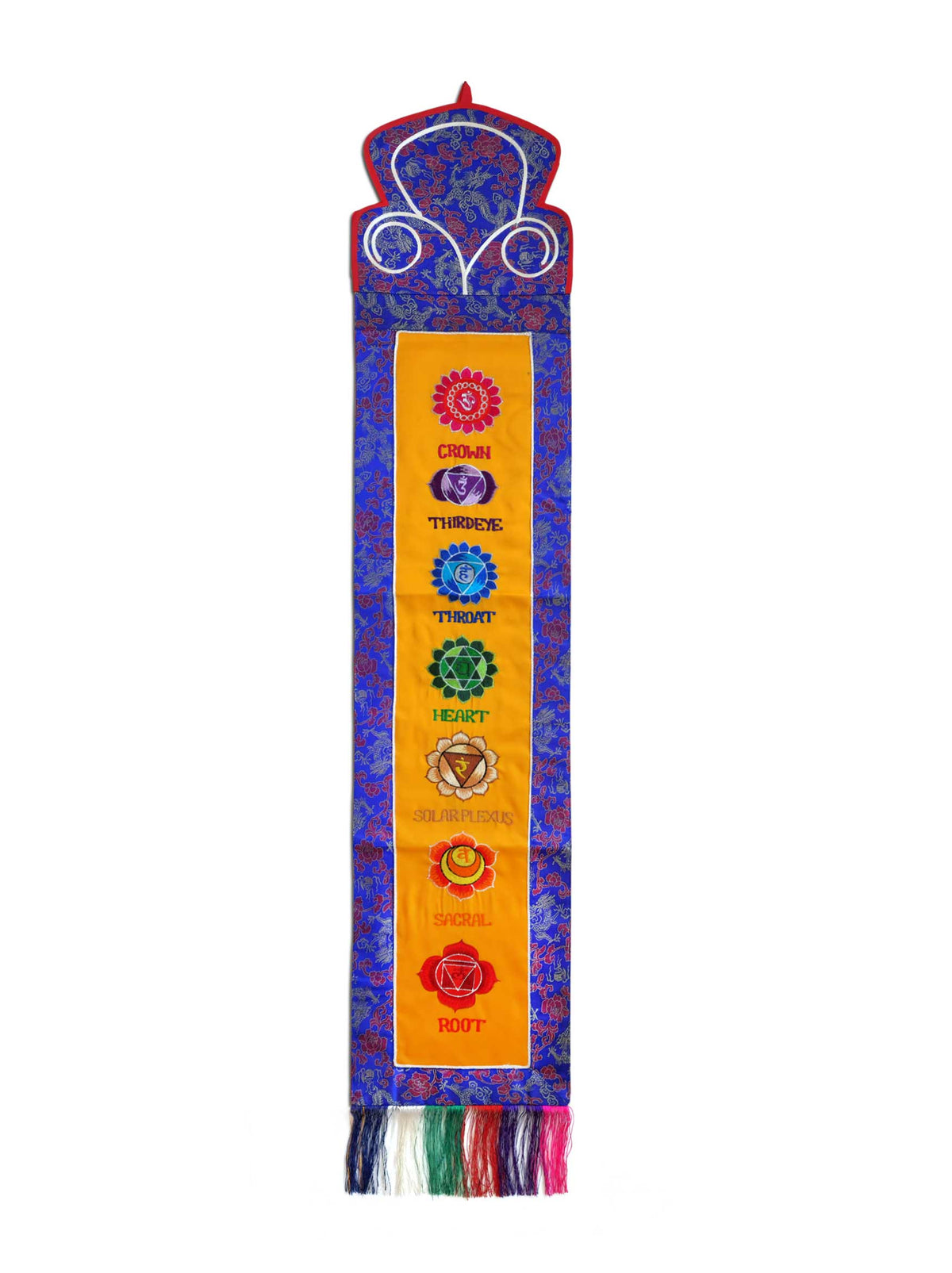 Appendiabiti da parete tibetano, sette chakra