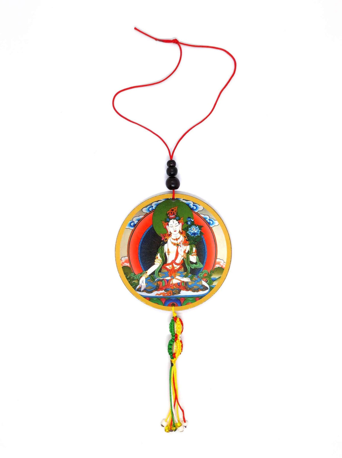 White Tara Car Mirror Charm and Keychain