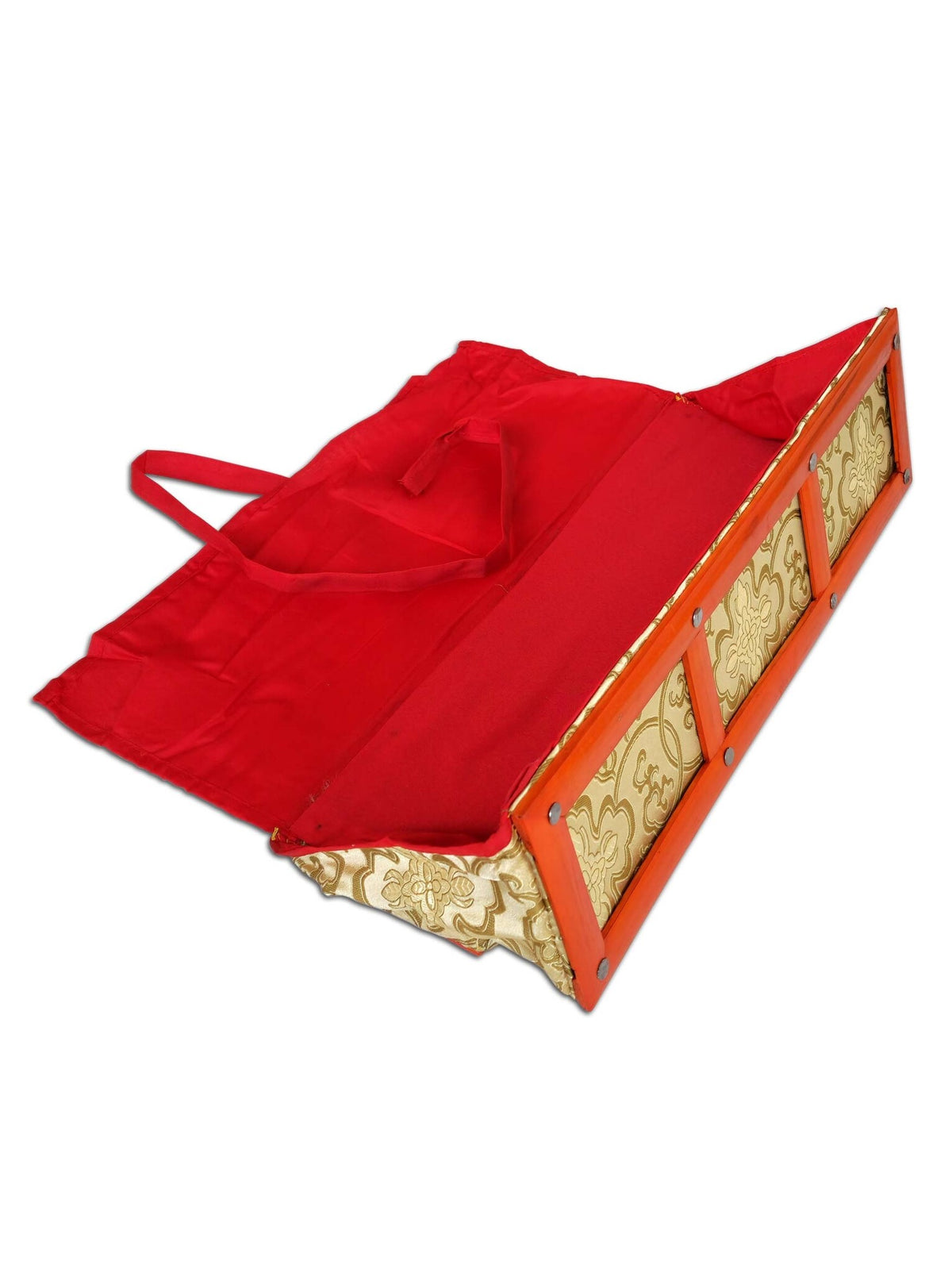 Dharma Text Cover Brocade With Bamboo Frame