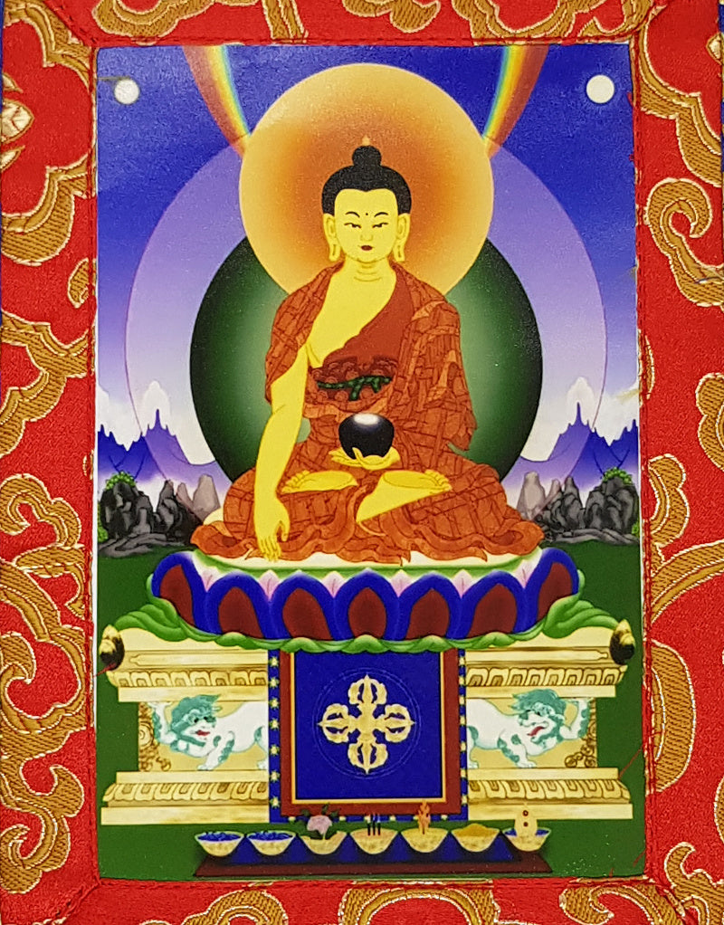 Tibetan Thangka Buddha Shakyamuni, Mini