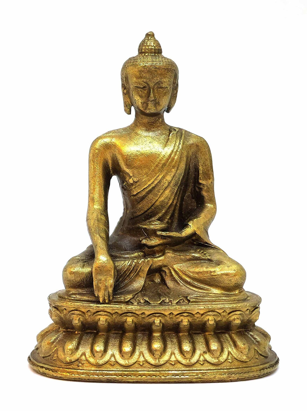Statua tibetana di Buddha Shakyamuni in rame, 6.5cm