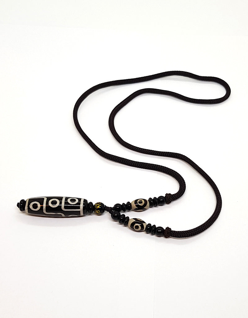 Collana Dzi 9-occhi ciondolo con collana, Ghangchen