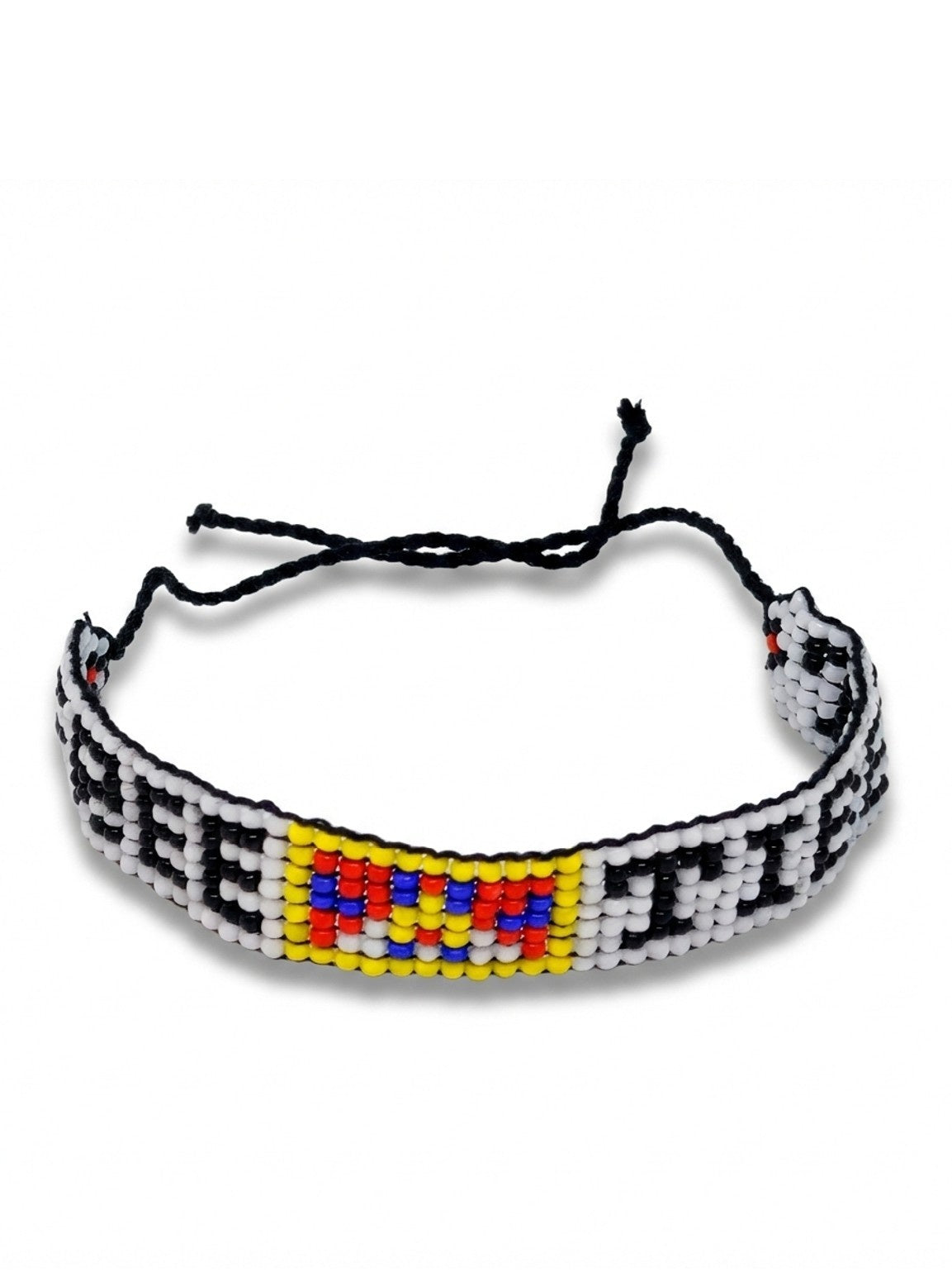 Hand-woven beaded bracelet