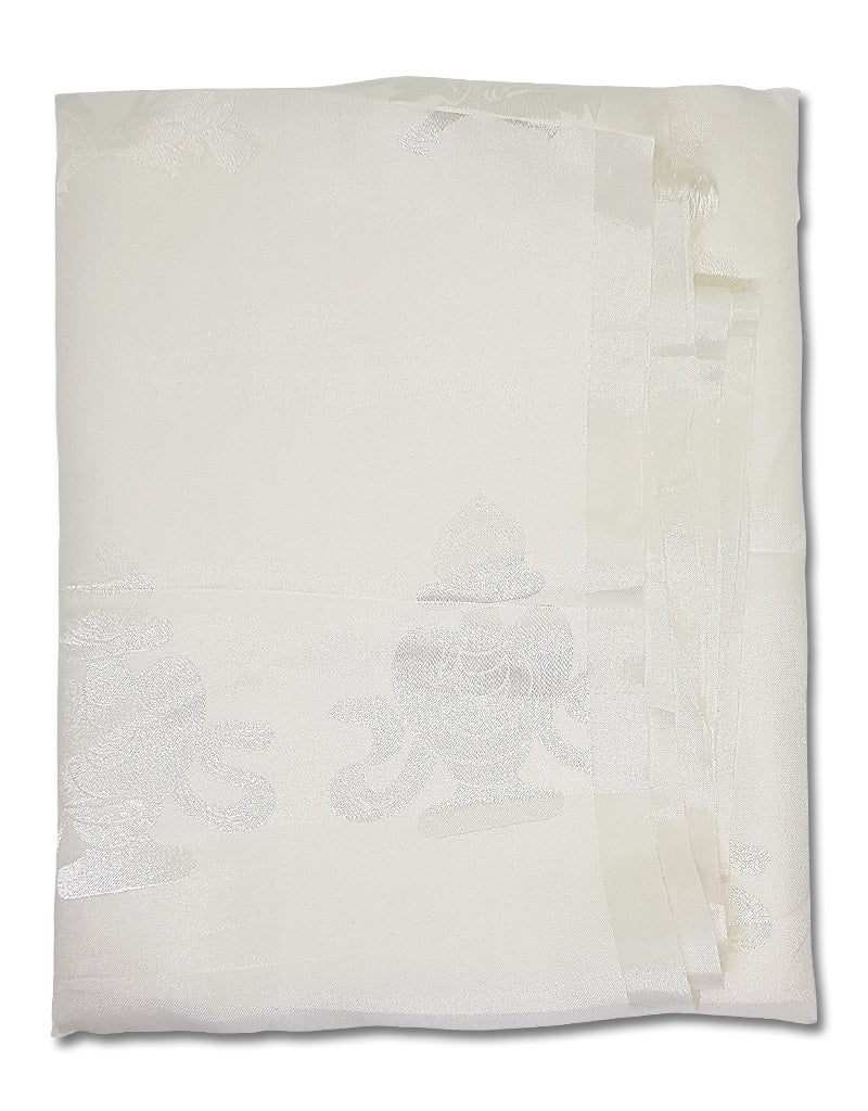 Khata blanche, écharpe tibétaine de prière et de salutation, 240 x 50 cm