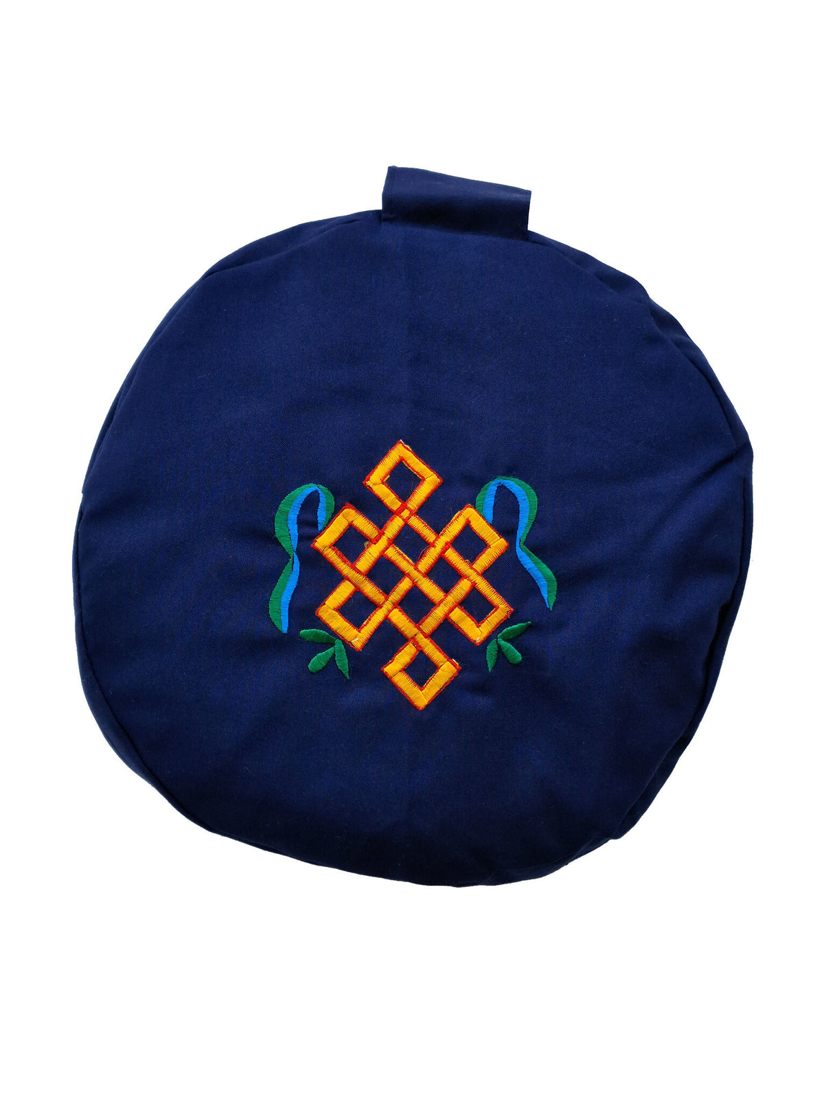 Round-Shape Meditation Cushion With Endless Knot