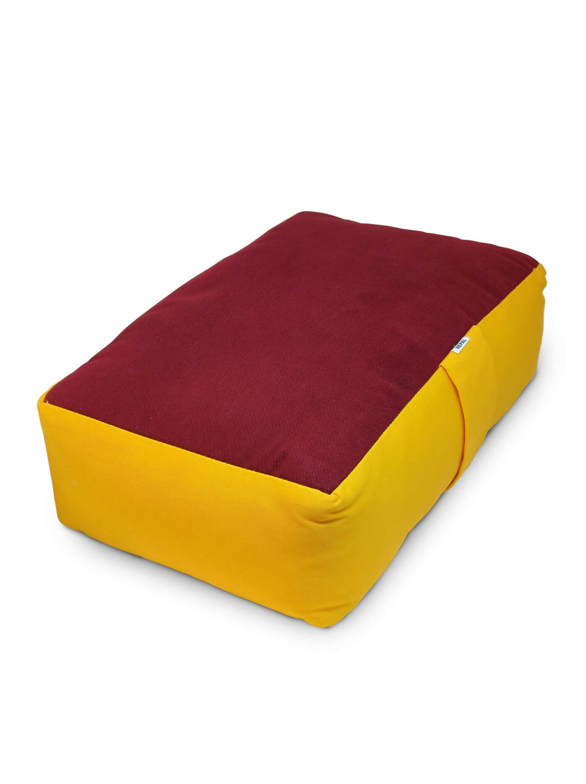 Coussin de méditation fait main, 100% coton & kapok, 30x18x9 cm, 900 g