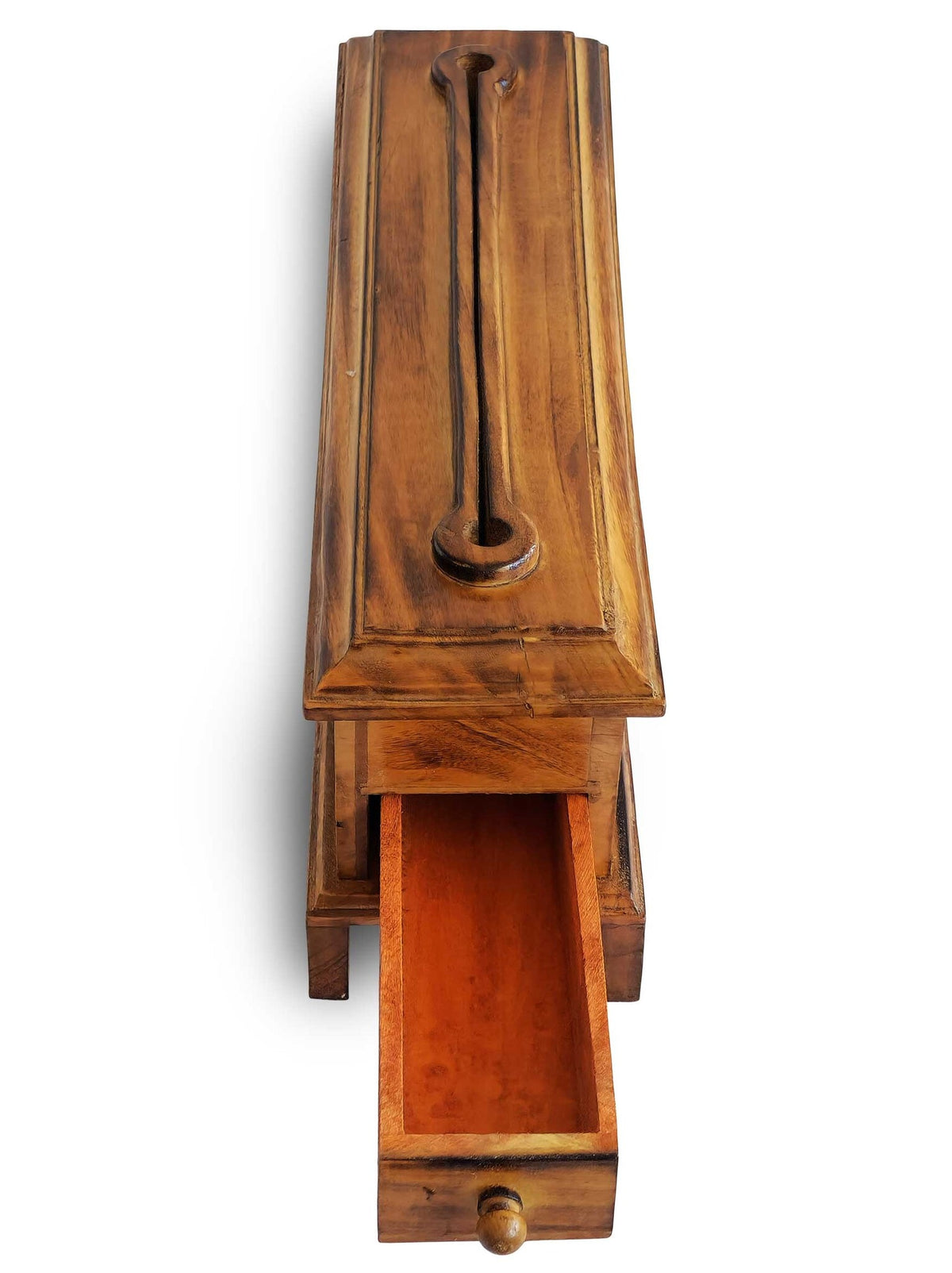 Tibetischer Räucherstäbchenhalter aus Holz mit tibetischen Schnitzereien