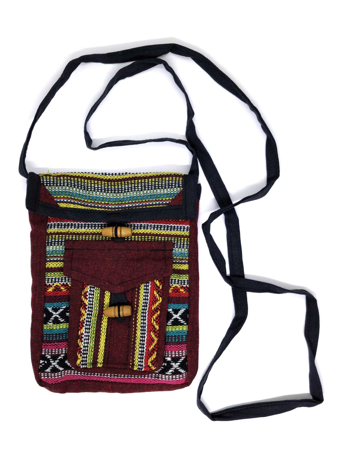 Piccola borsa a tracolla in tessuto a mano cotone, Marpo