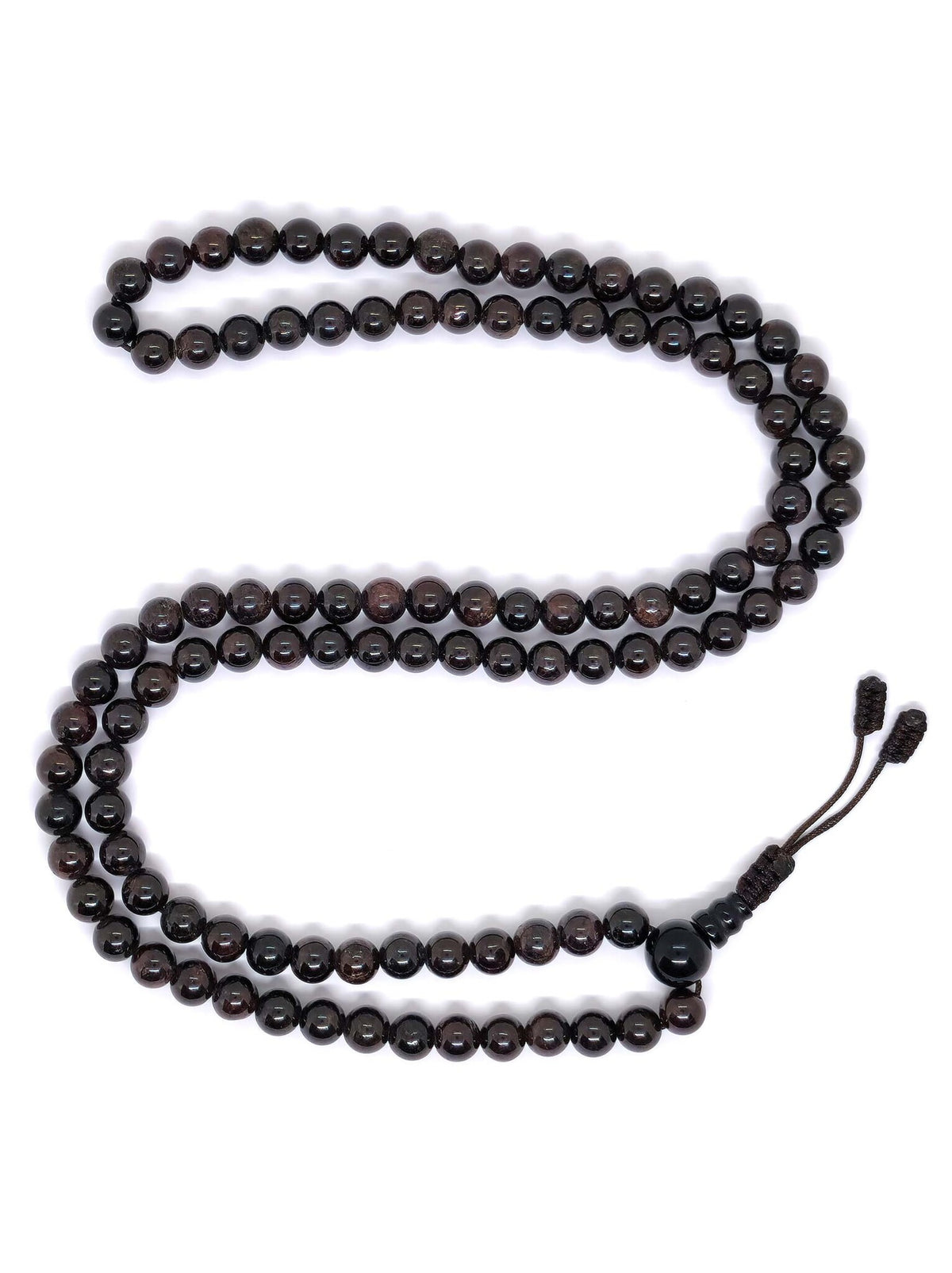 Mala tibétain grenat