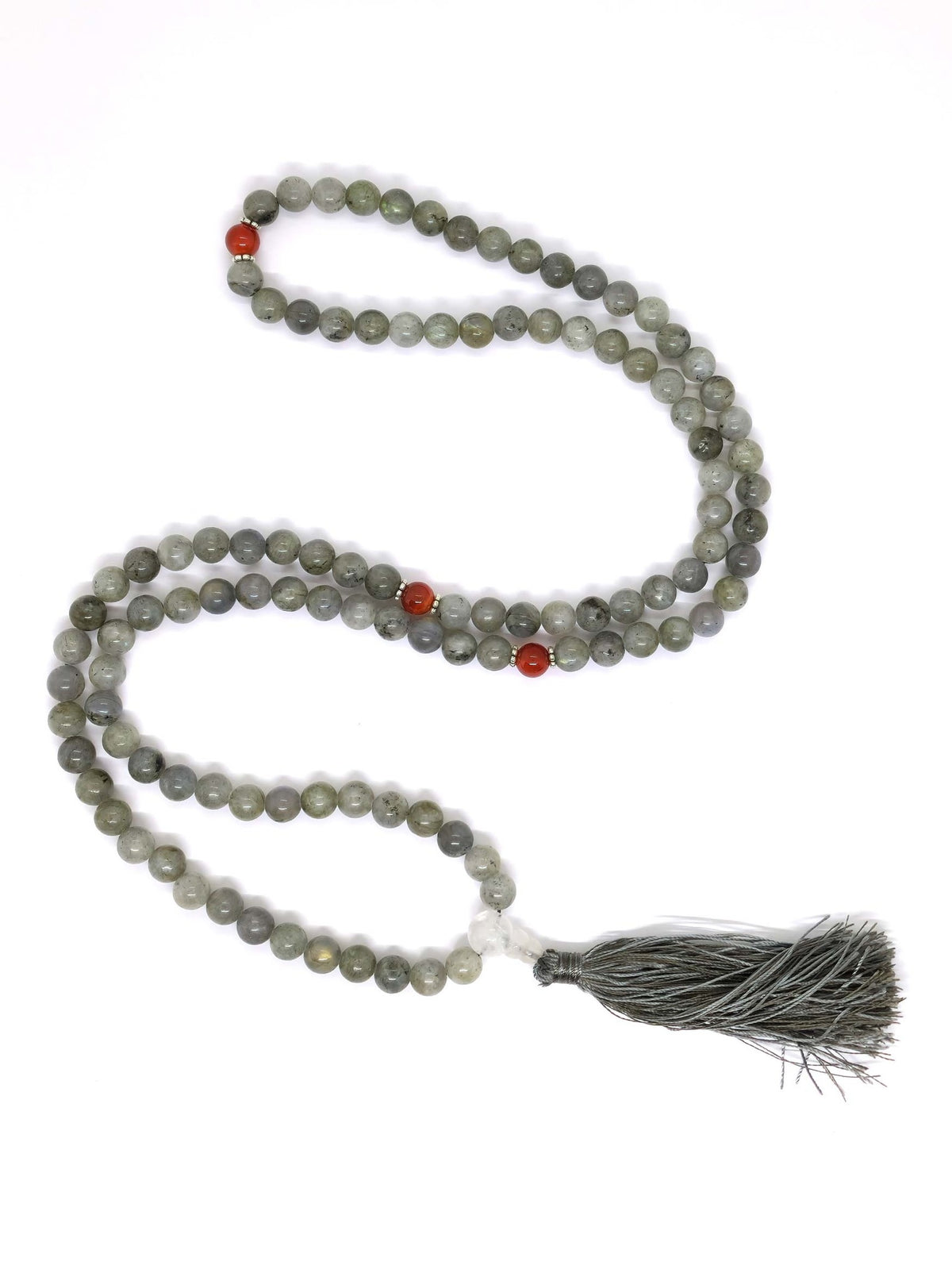 Mala tibétain japa en perles de labradorite