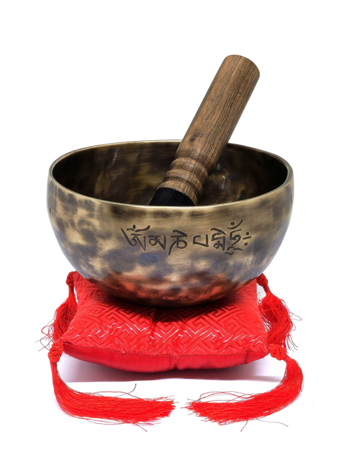 Tibetan Singing Bowl - Full Moon, 3-Piece-Set, Ø 14cm, 450g