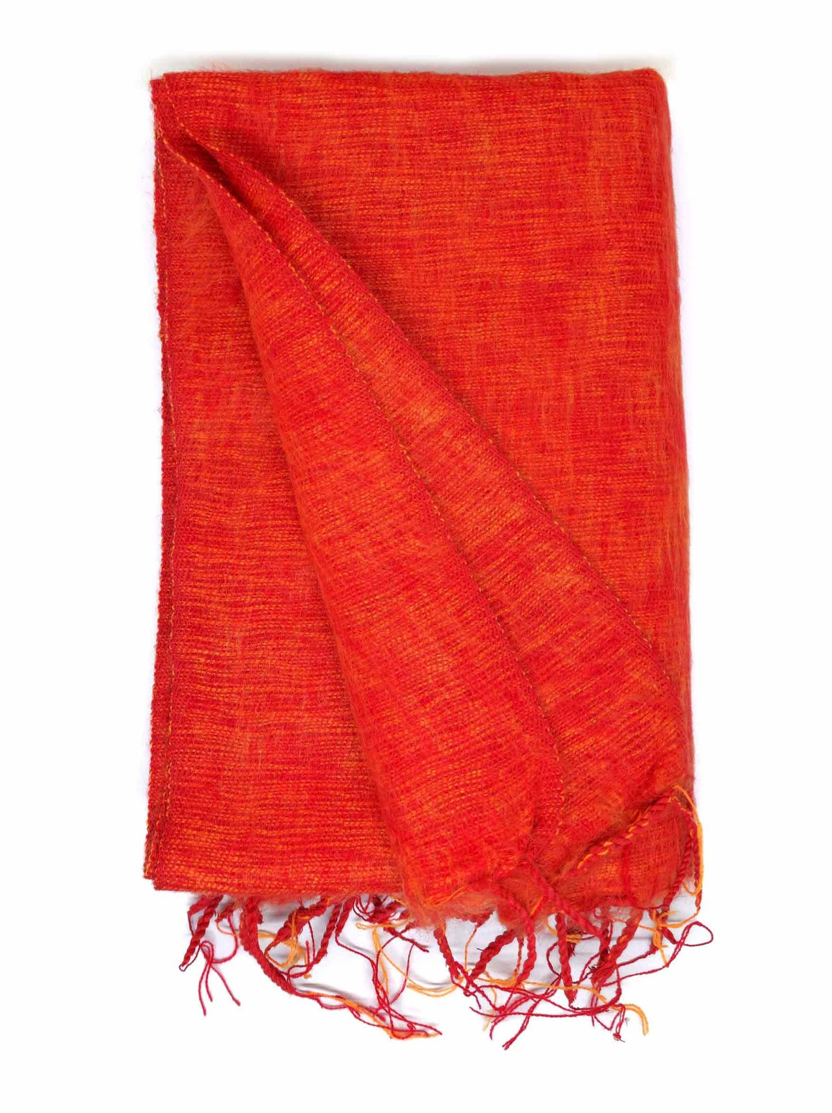 Tibetan Meditation Shawl, orange