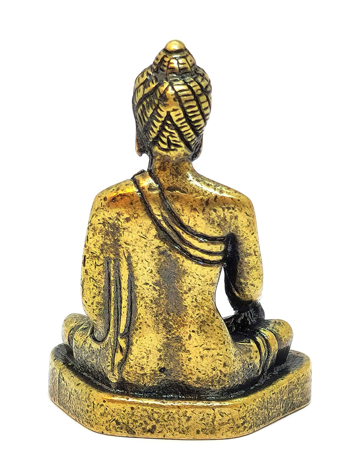 Miniaturstatue del Shakyamuni Buddha in rame, simbolo di illuminazione e interiore quiete, 3.5 cm