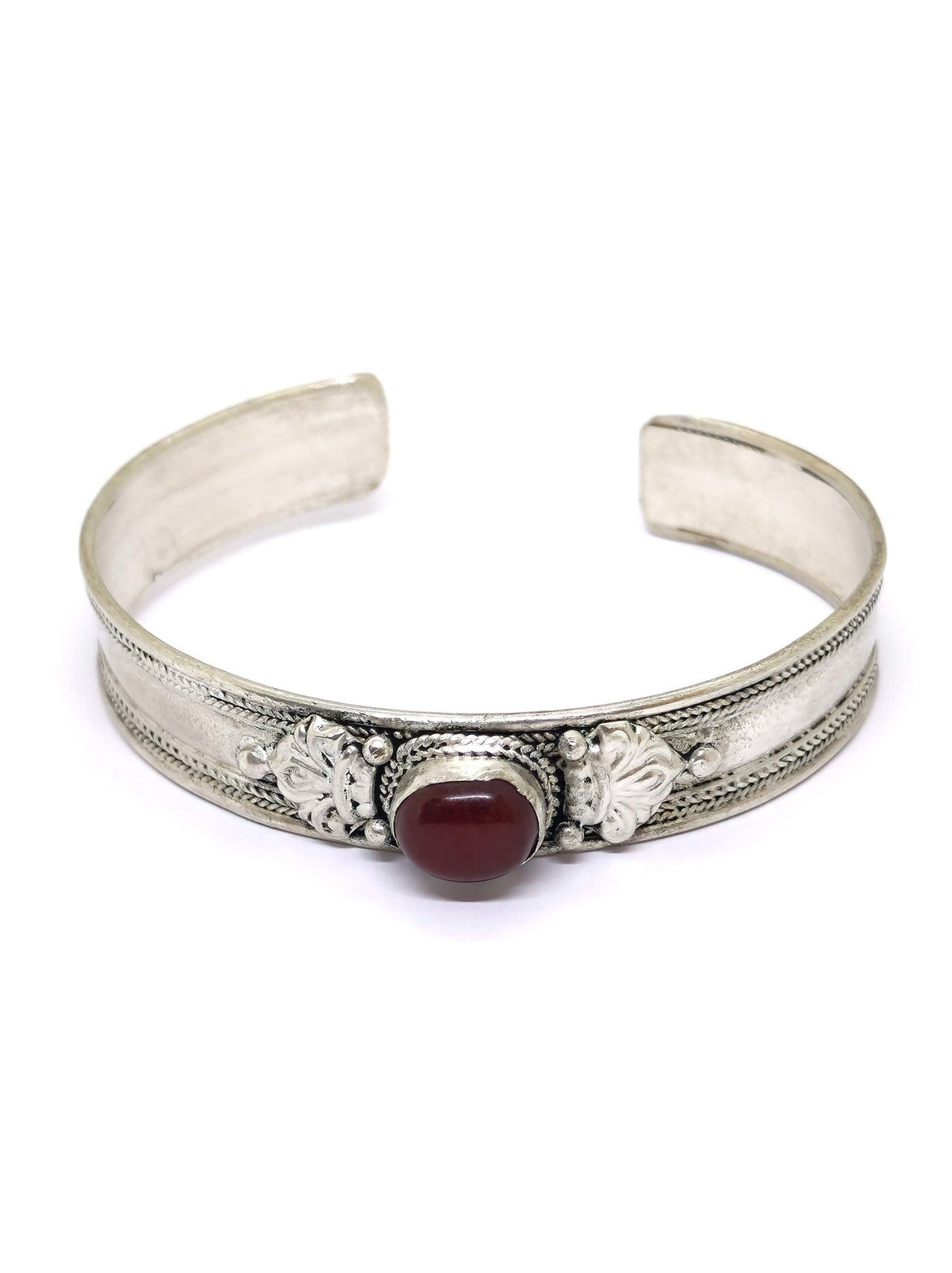 Tibetan Bangle Dorje and Stone, Adjustable