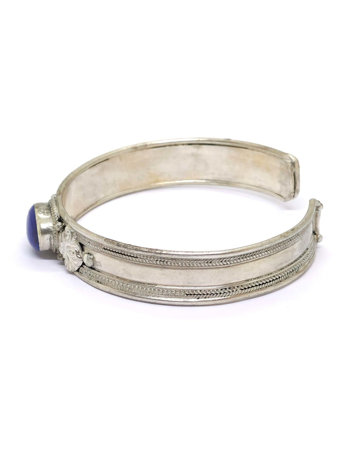 Tibetan Bangle Dorje and Stone, Adjustable
