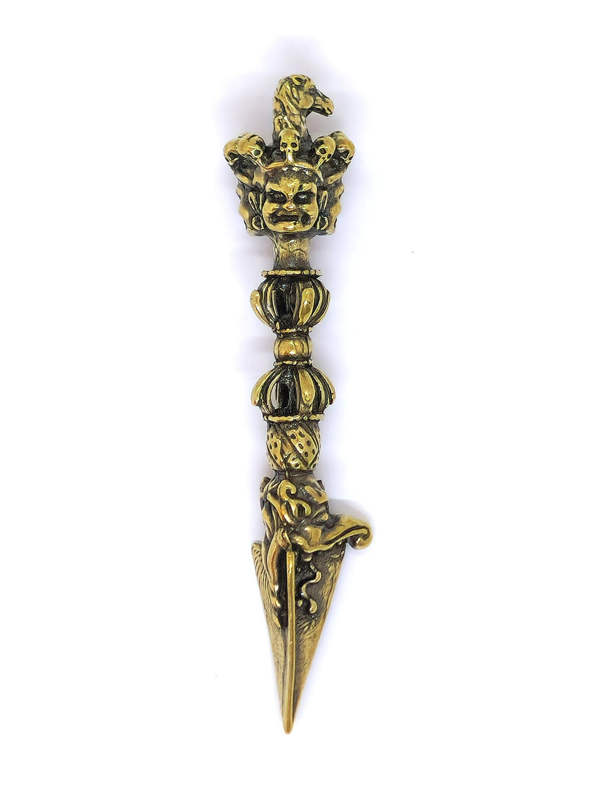 Dorje tibetano Phurba – pugnale rituale in rame, 9.5 cm