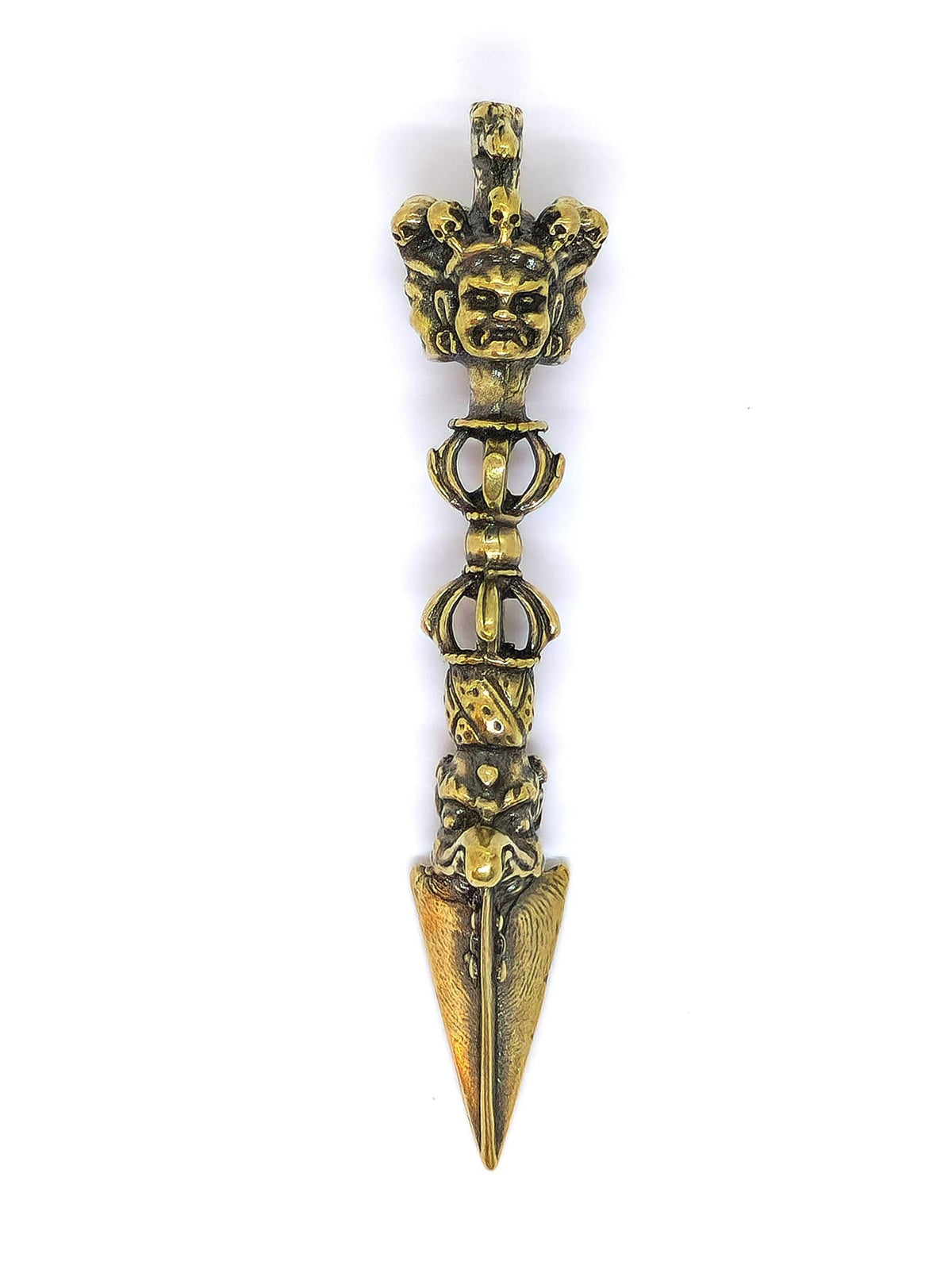 Dorje tibetano Phurba – pugnale rituale in rame, 9.5 cm