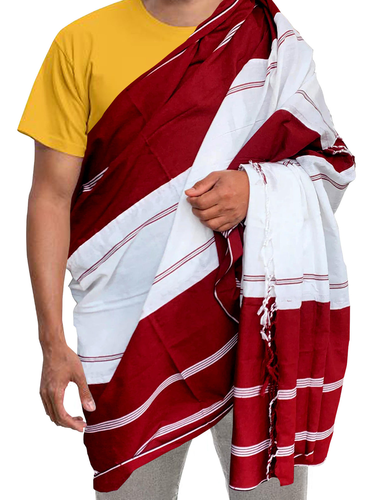 Ngakpa sciarpa tibetana in cotone, 95 x 290 cm