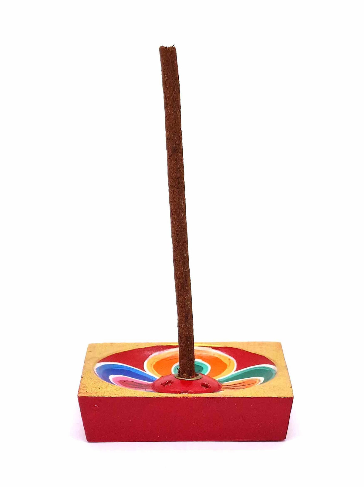 Tibetan Wooden Incense Holder Flower