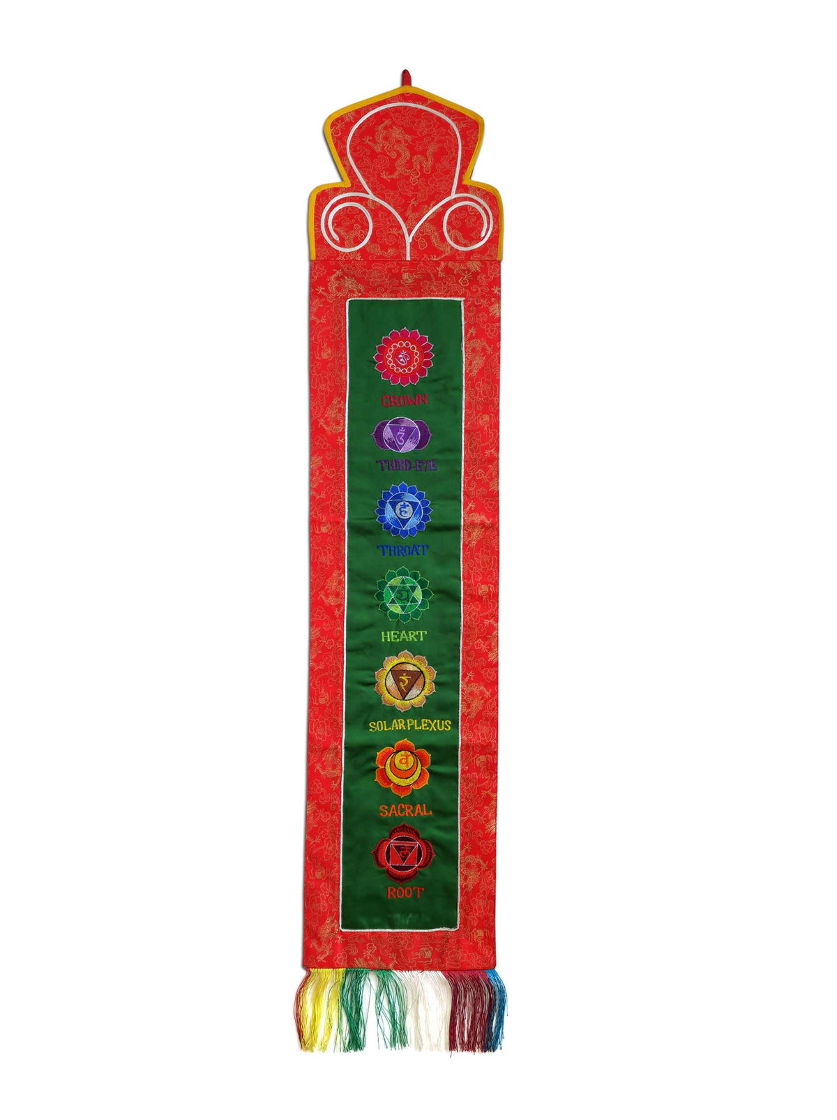 Appendiabiti da parete tibetano, sette chakra