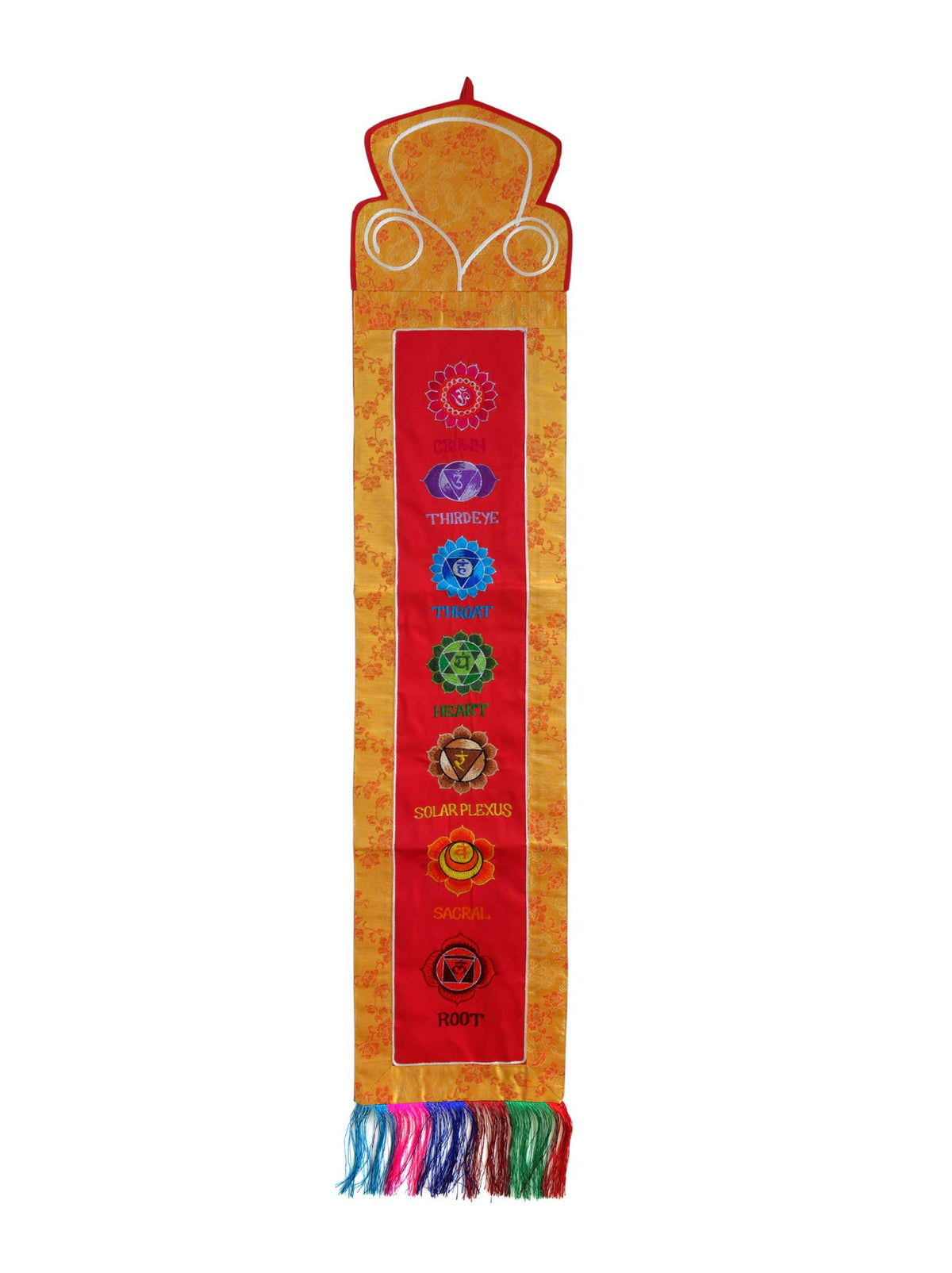 Appendiabiti da parete tibetano, sette chakra