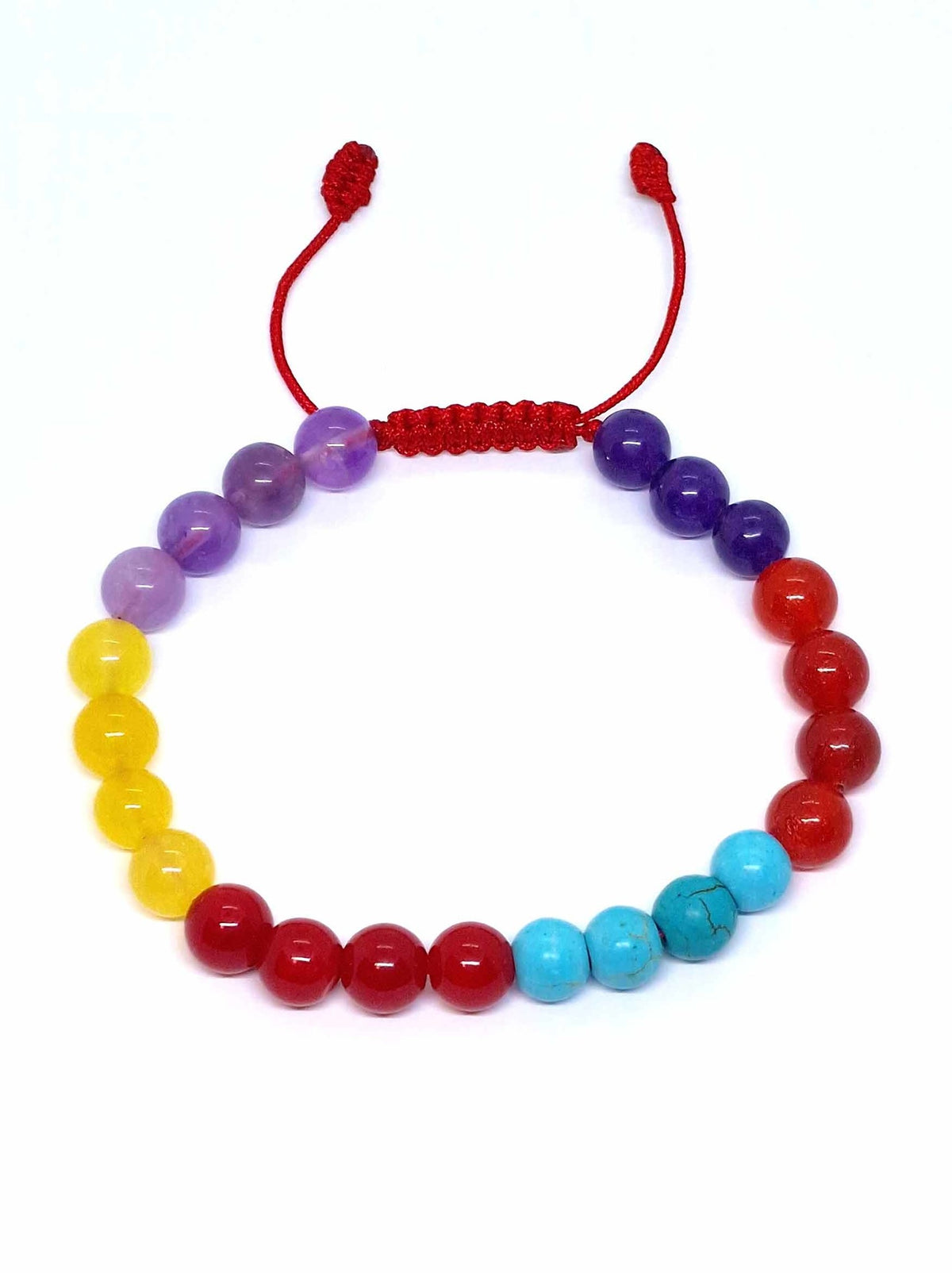 Bracelet colourful stone beads, adjustable