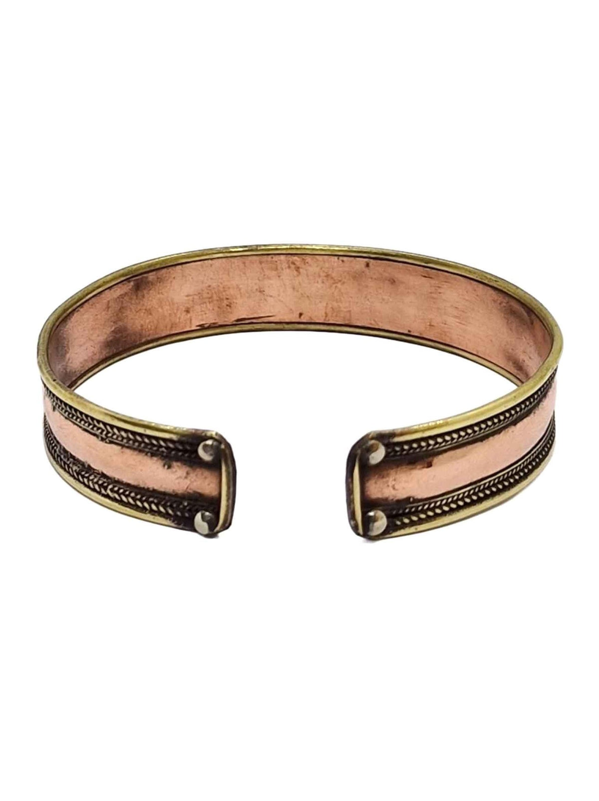 Handcrafted Tibetan Bangle with Dorje and Mantra