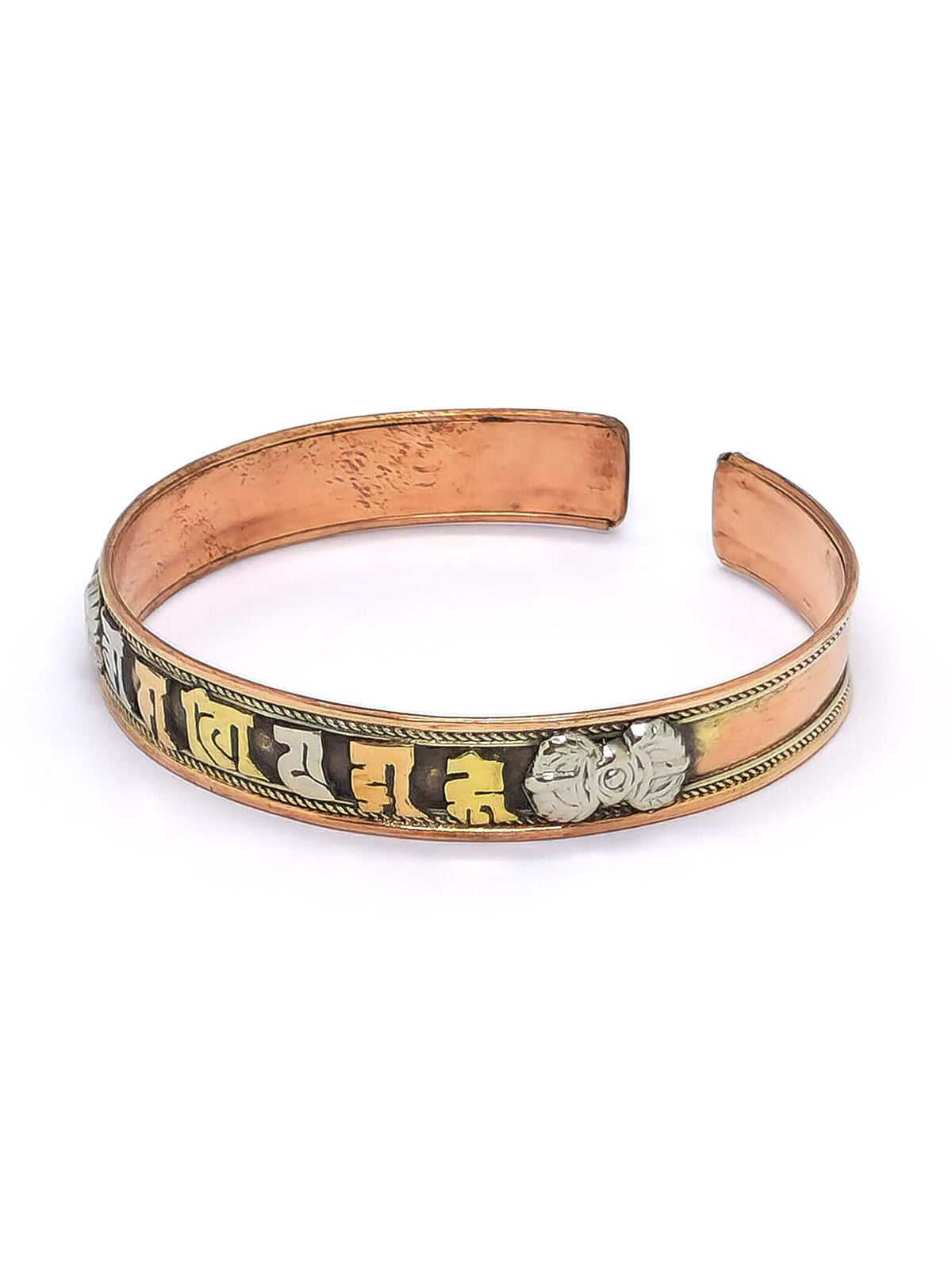 Handcrafted Tibetan Bangle with Dorje and Mantra