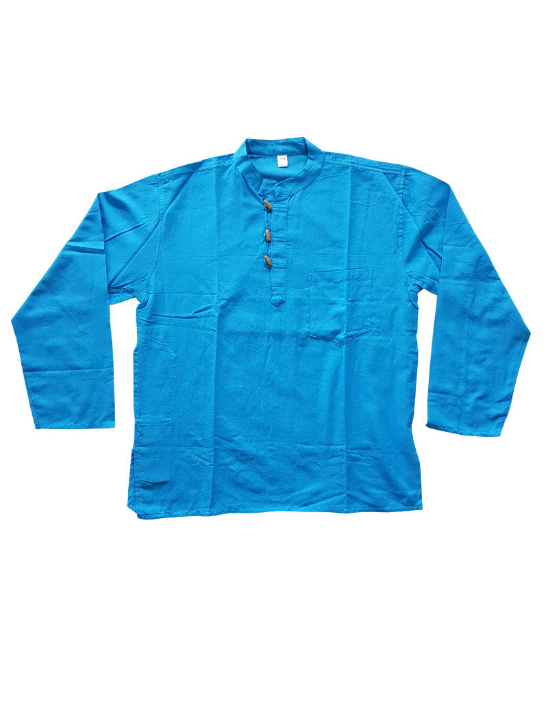 Unisex camicia in cotone, blu
