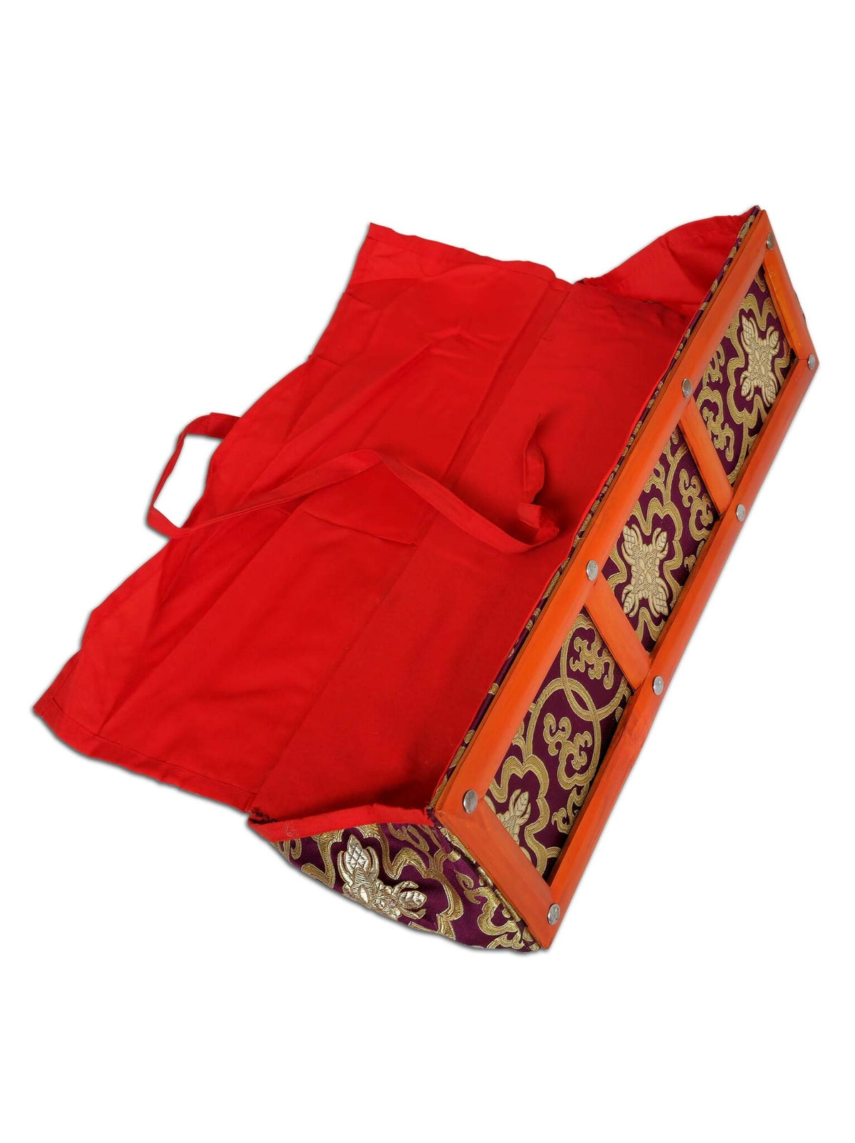 Dharma Text Cover Brocade With Bamboo Frame