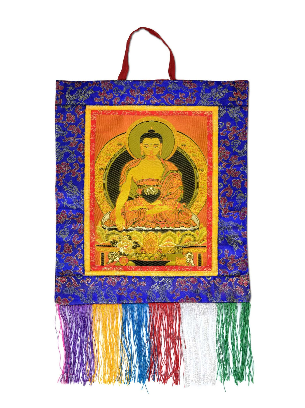Gestickter Buddha Thangka tibetischer Wandbehang