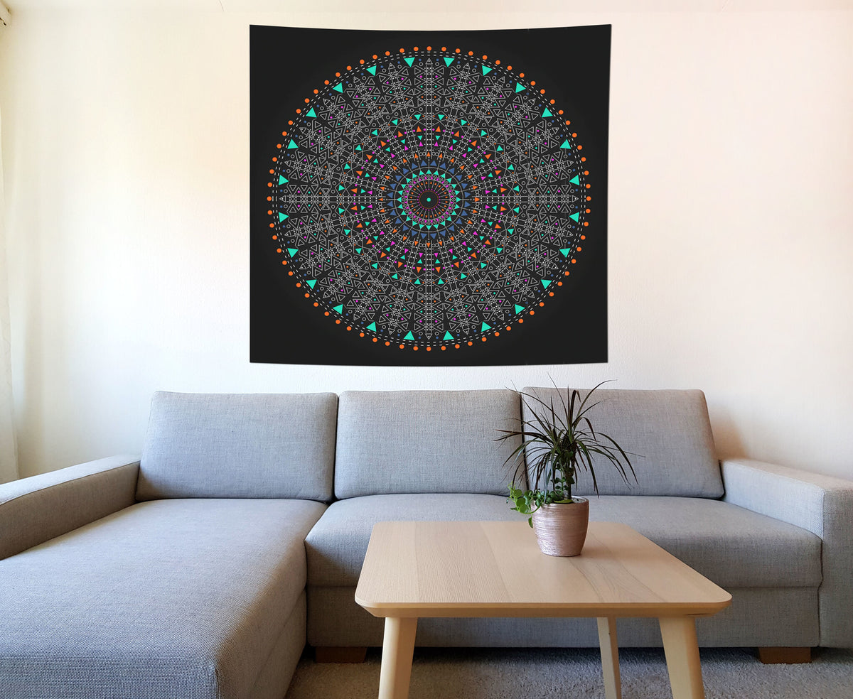 Telo da parete meditazione mandala, 150 x 150 cm
