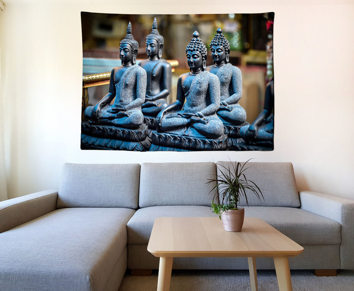 Tenture murale bouddhas, 200 x 150 cm