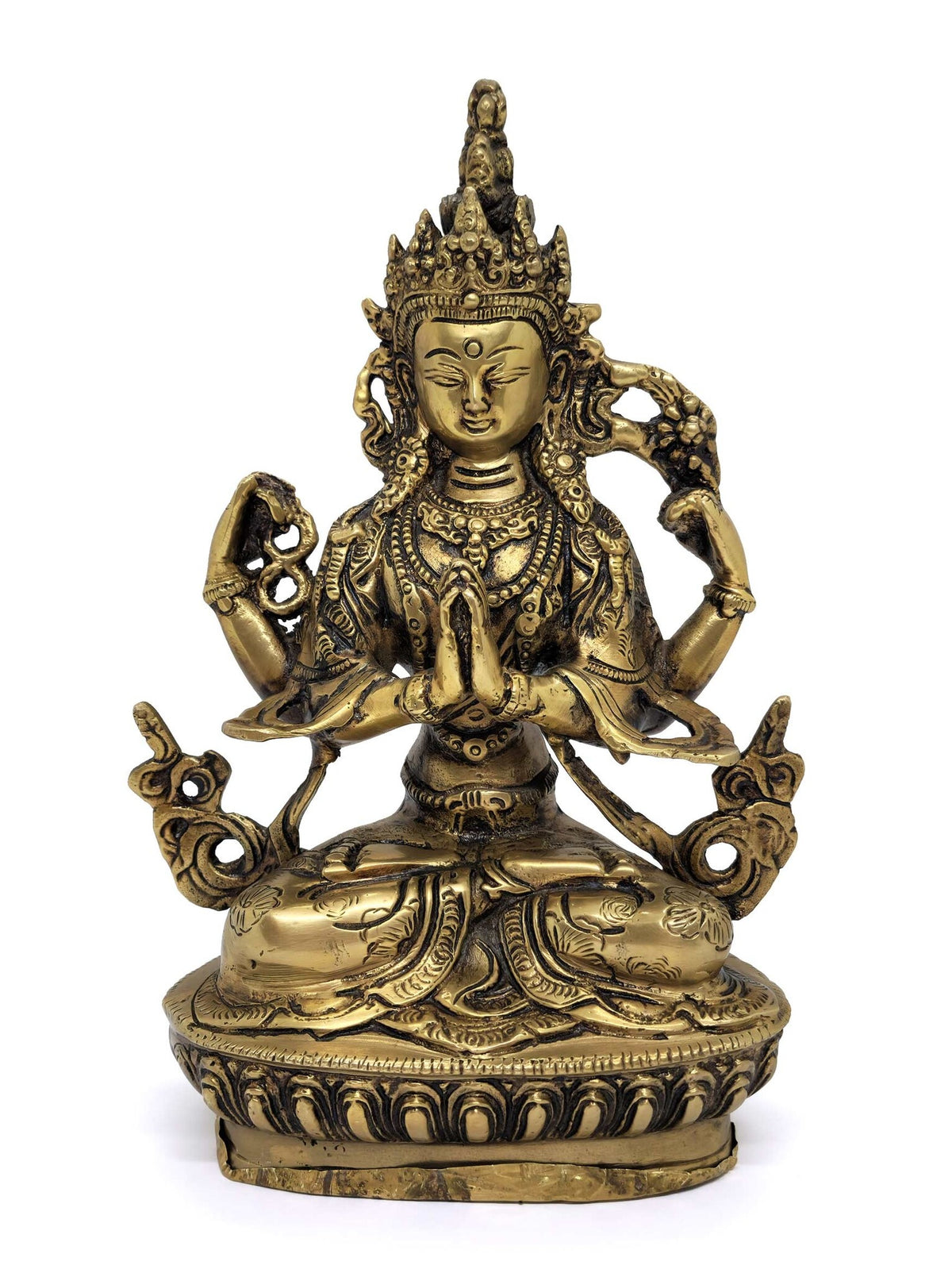 Tibetan Chenrezig Statue, 22.5cm
