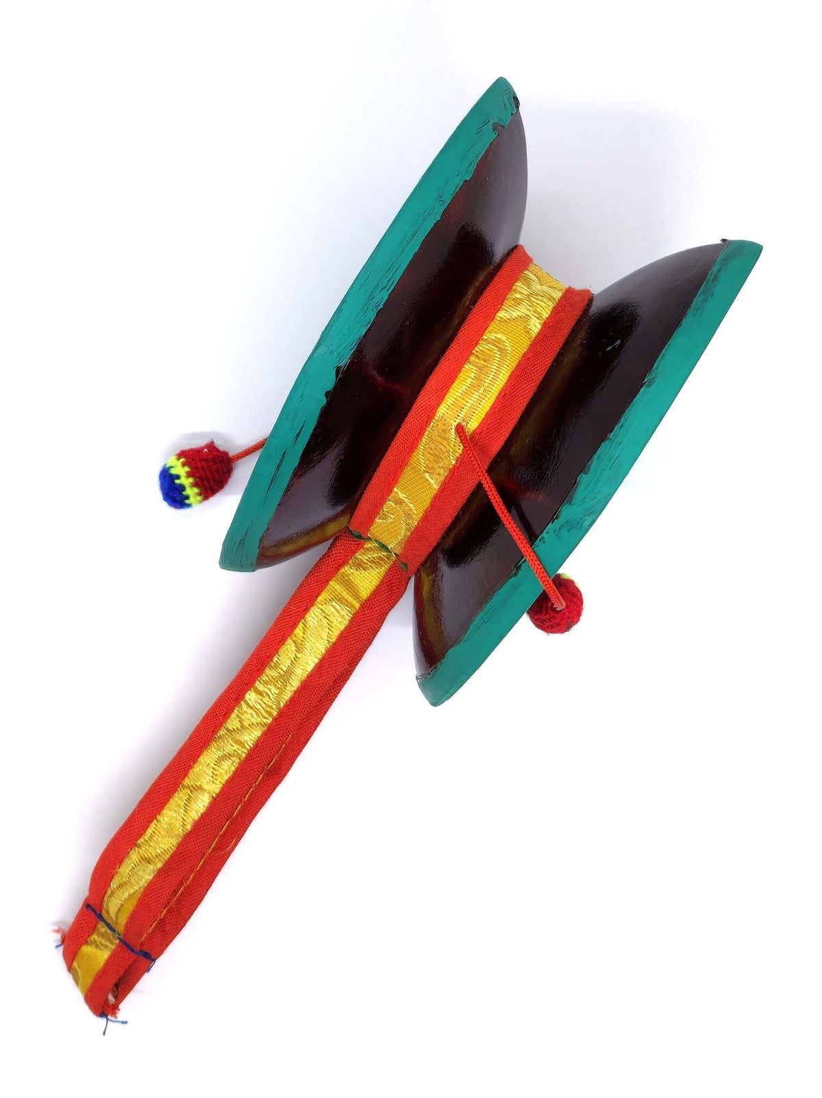 Tambour à main tibétain damarou
