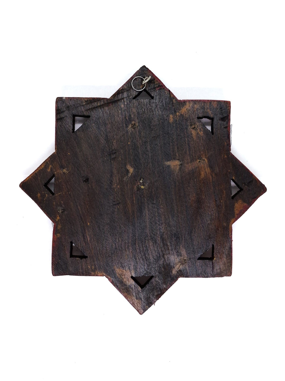 Wooden Wall Decoration With Brass Double Dorje