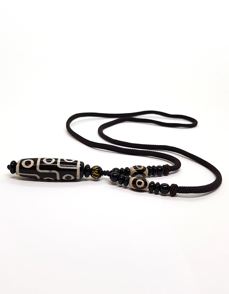 Collana Dzi 9-occhi ciondolo con collana, Ghangchen