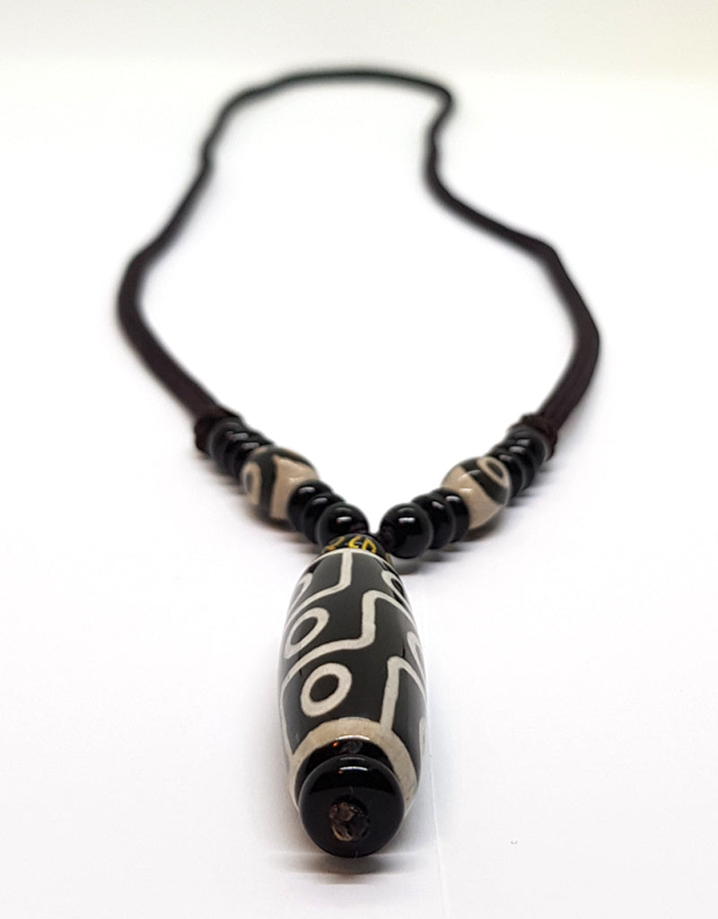 Collana Dzi 9-occhi ciondolo con collana, Ghangchen