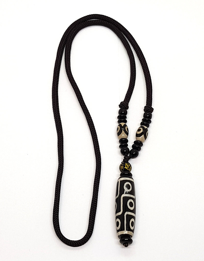 Collana Dzi 9-occhi ciondolo con collana, Ghangchen
