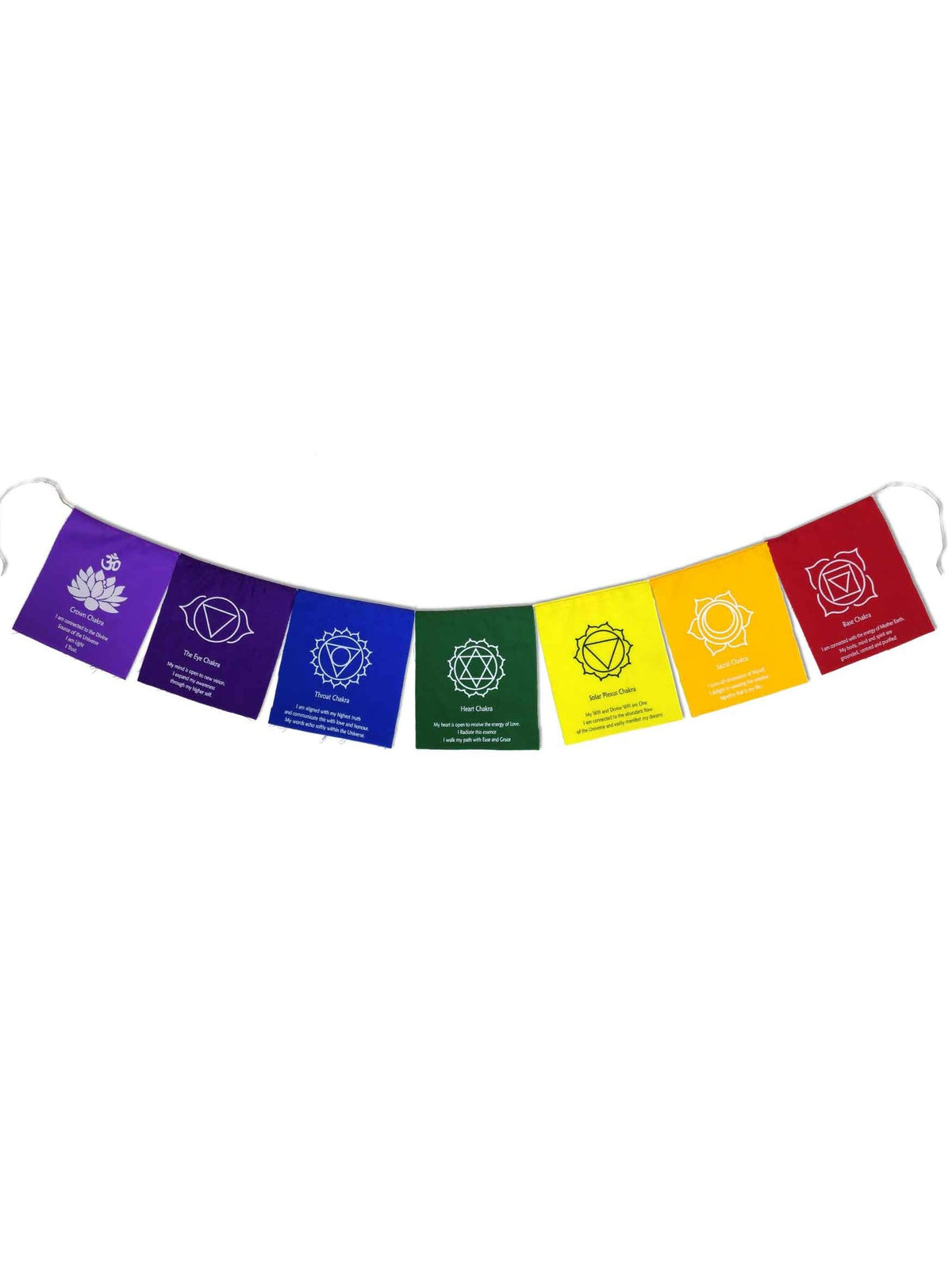 Drapeau de prière tibétain 7 chakras