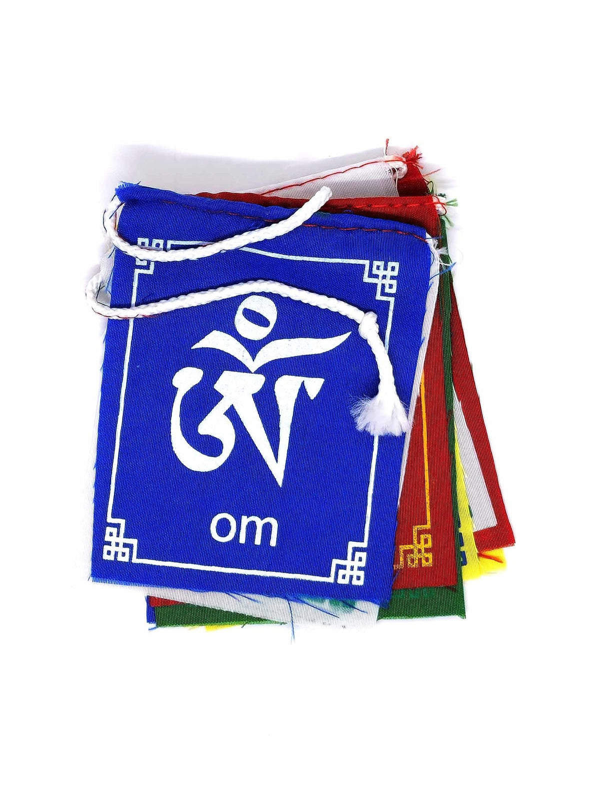Tibetische Gebetsfahne "Om Mani Padme Hum", Mini, 6.5 x 7.5 cm, 65 cm
