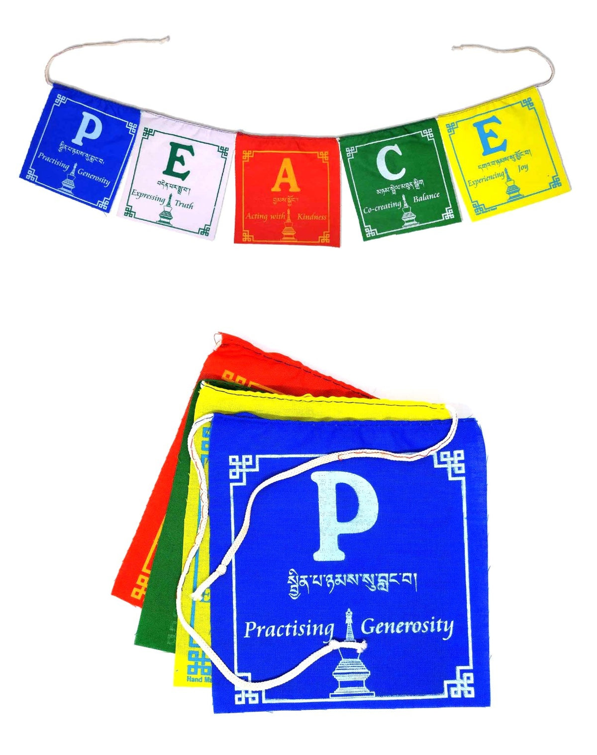 Tibetan Prayer Flag PEACE