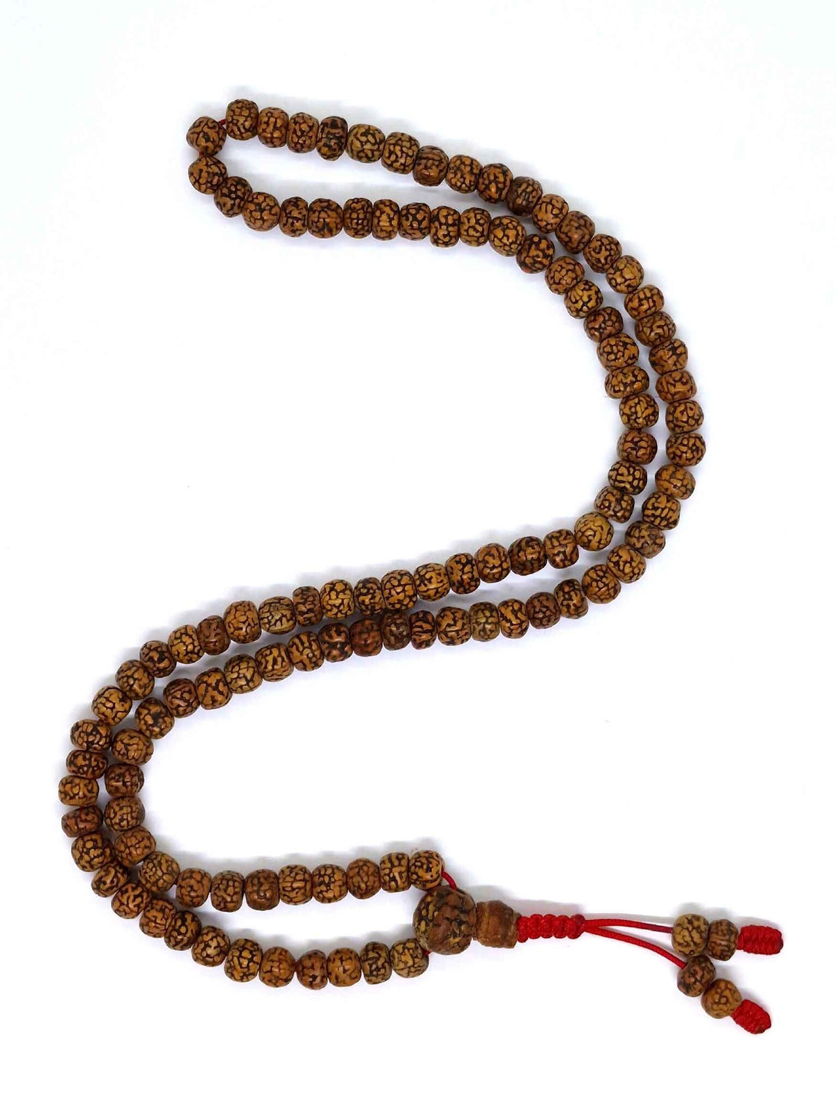 Tibetan Prayer Beads Rubbed Rudraksha Japa Mala