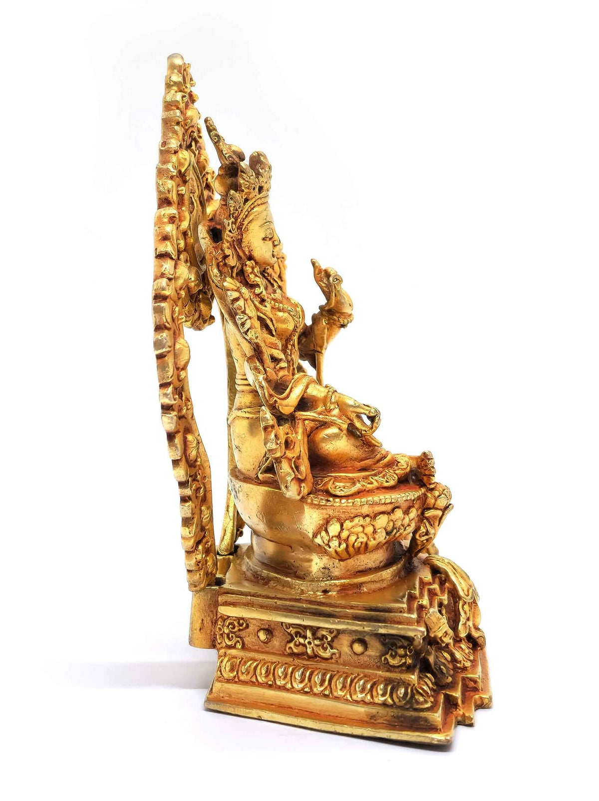 Green Tara Statue With Throne - Buy Now!