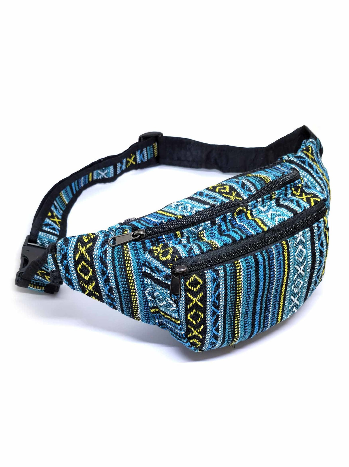 Sacoche de ceinture tibétaine en coton gheri, Ngonpo