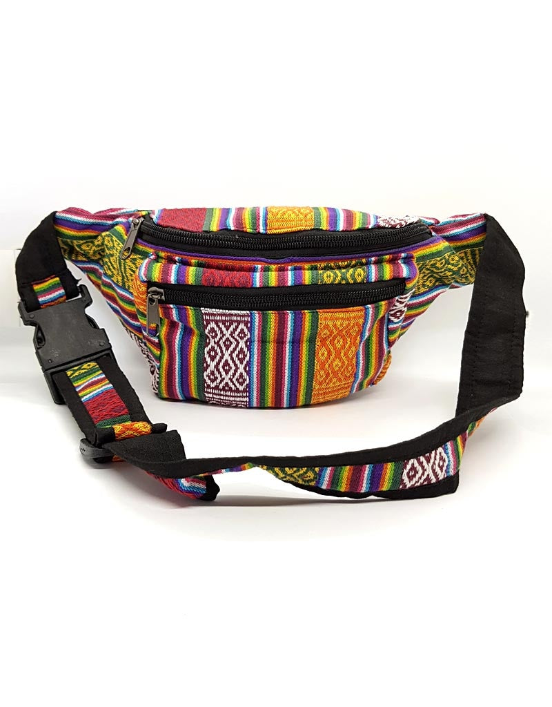 Sacoche de ceinture tibétaine en coton et chanvre, Tenzin