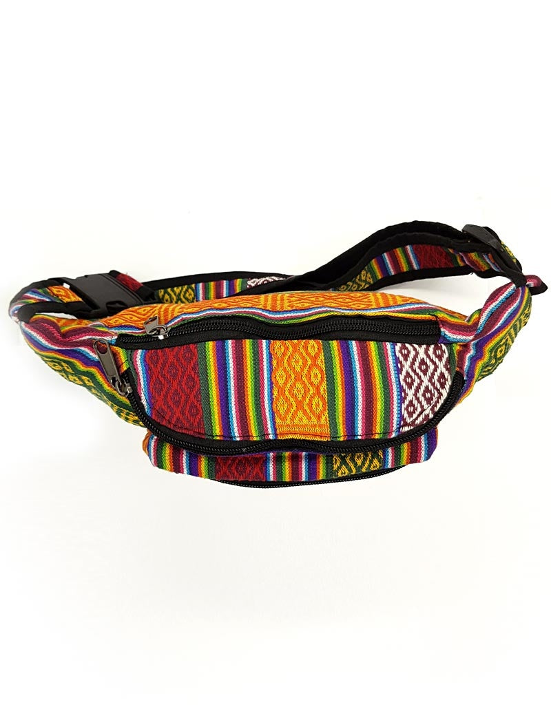 Tibetische Gürteltasche aus Baumwolle und Hanf, Tenzin