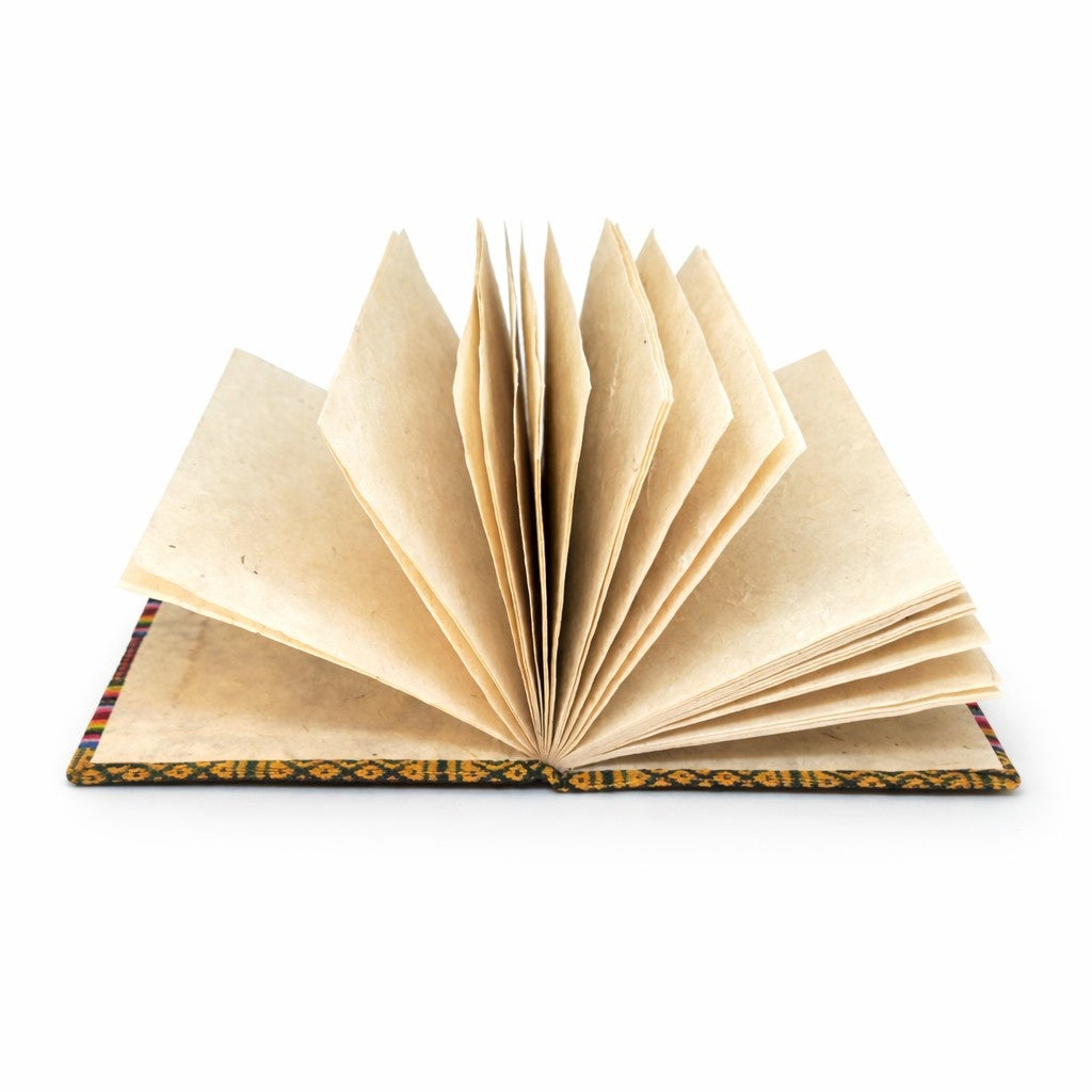 Carnet fait main Lokta-Papier avec couverture en coton