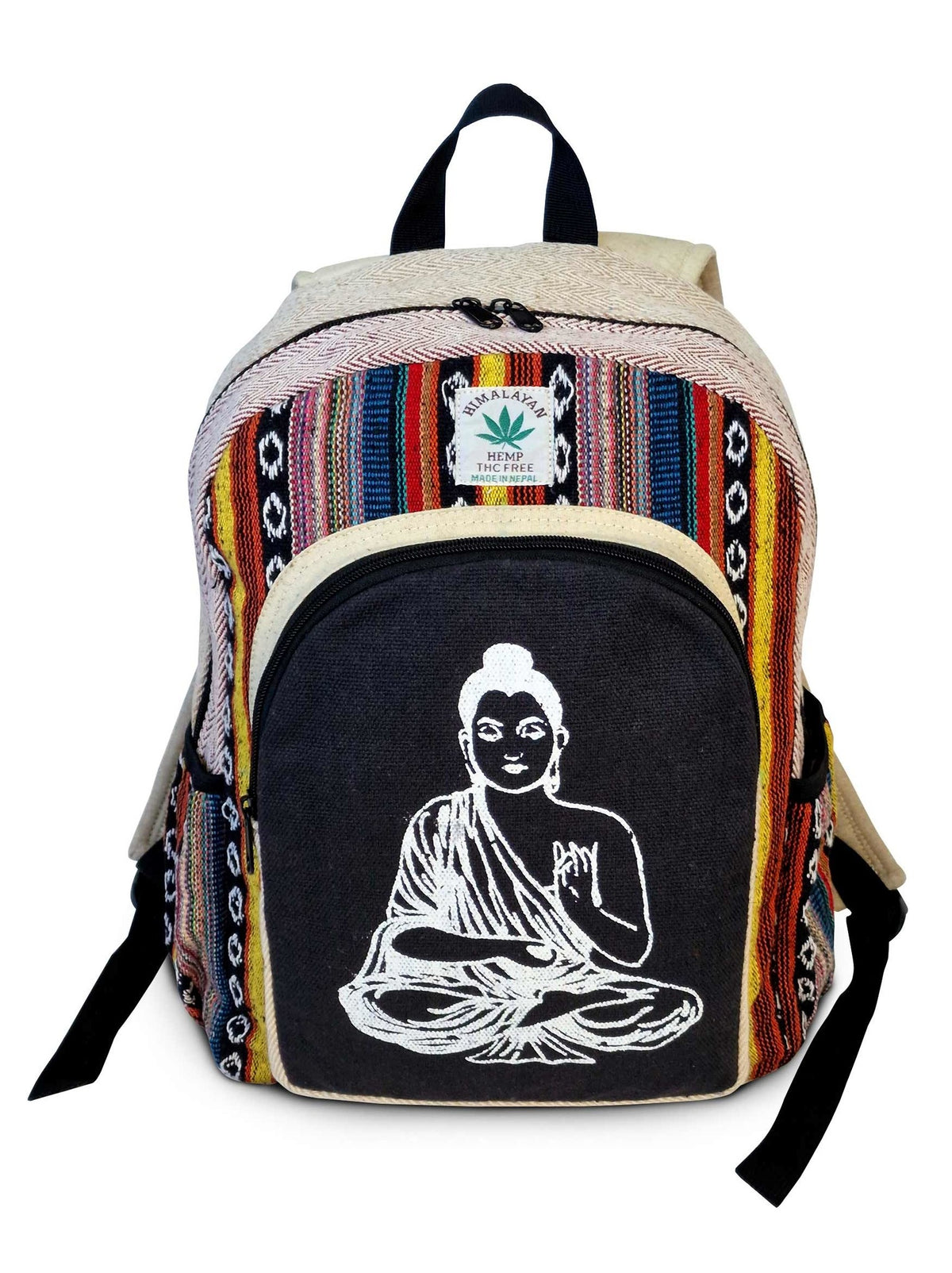 Sac à dos Bouddha en chanvre et coton