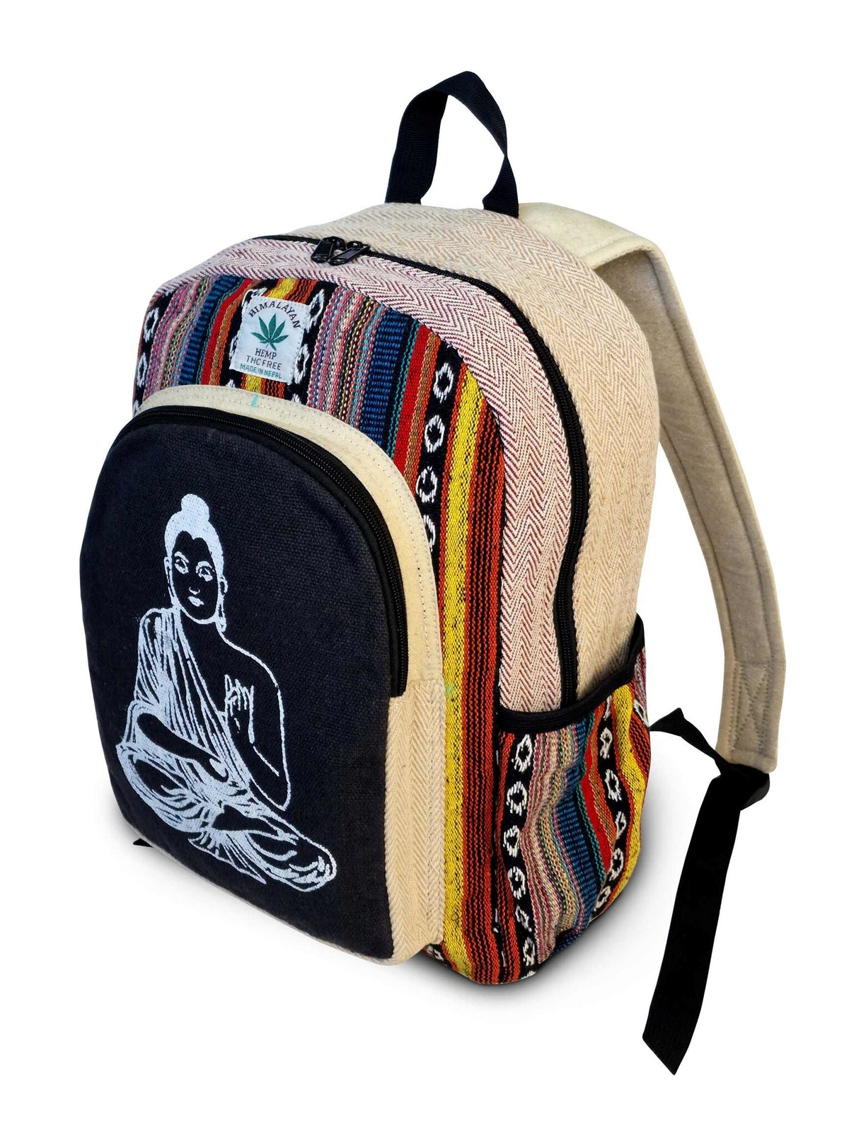 Sac à dos Bouddha en chanvre et coton